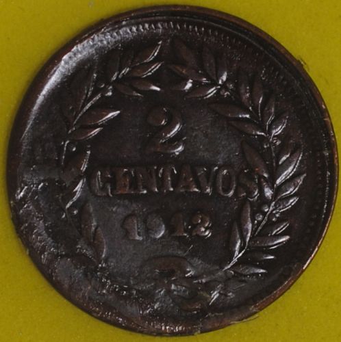1912 Honduras 2 Centavos Fine+
