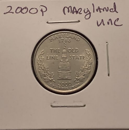 2000 P MARYLAND QUARTER UNC COND BIN .50