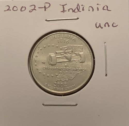 2002 P INDIANA QUARTER UNC COND BIN .50