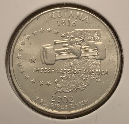 2002 P INDIANA QUARTER UNC COND BIN .50
