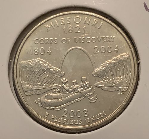 2003 P MISSOURI STATE QUARTER UNC COND BIN .50
