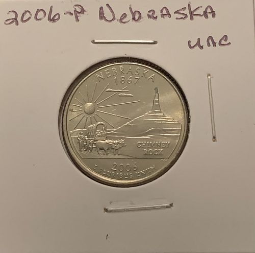 2006 P NEBRASKA STATE QUARTER UNC COND BIN .50