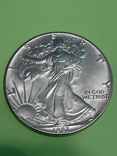 1987 AMERICAN SILVER EAGLE  BU #ASE87