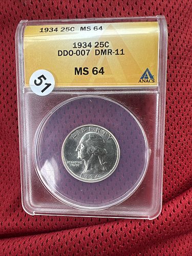 1934 25c ms64 ddo