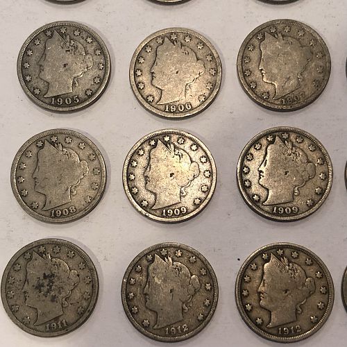 Great Collection of Liberty Nickels - 1890-1912