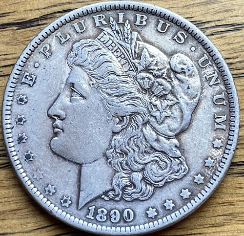 1890 Morgan dollar in EXTREMELY FINE condition