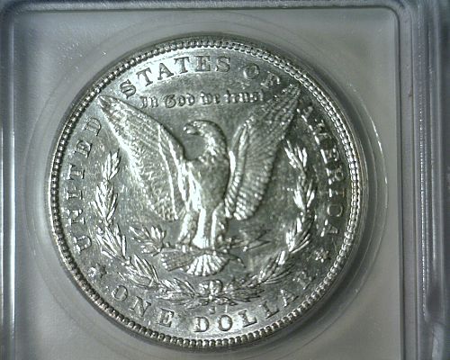 1888 S  SILVER MORGAN DOLLAR   ICG AU-50 DETAILS    NICE LOOKING COIN!!