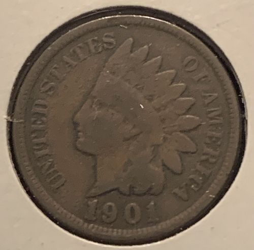 1901 P INDIAN HEAD G COND SELLING BELOW GRAY SHEET BIN 1.00