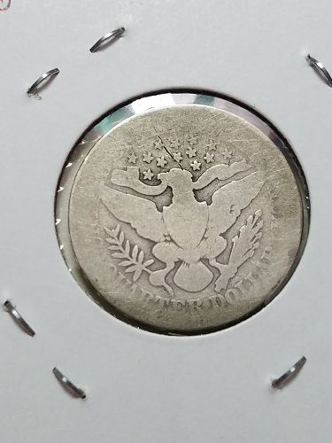 1898 P Barber Silver Quarter