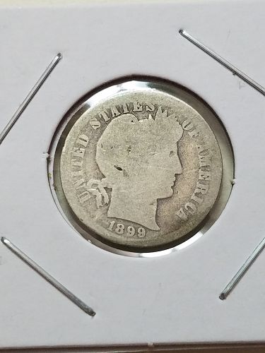 1899 P Barber Silver Dime