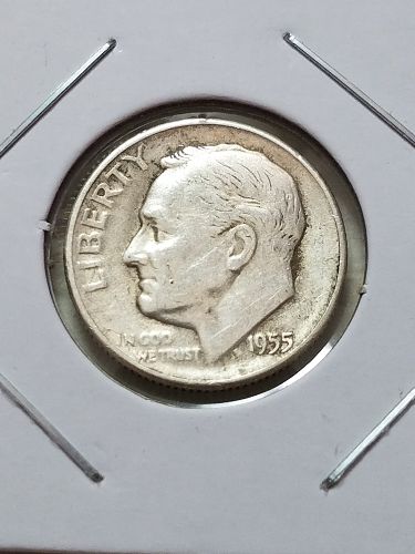 1955 S Roosevelt Silver Dime
