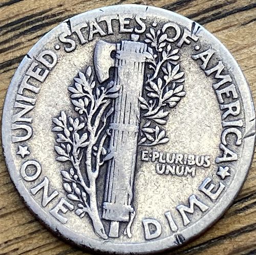 1938 mercury dime in VERY GOOD condition