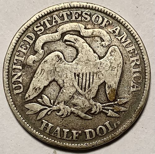 1876 Seated Liberty Half