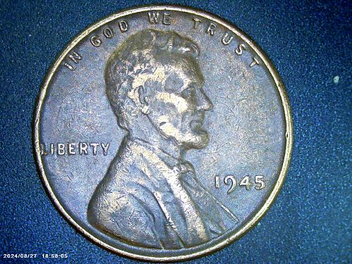 1945 P Lincoln Wheat Cent Nice Toning