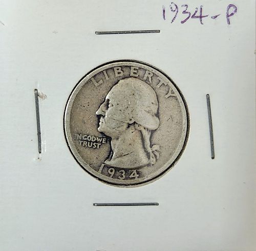 1934-P Washington Quarter - Medium Motto