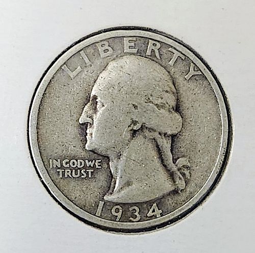 1934-P Washington Quarter - Medium Motto