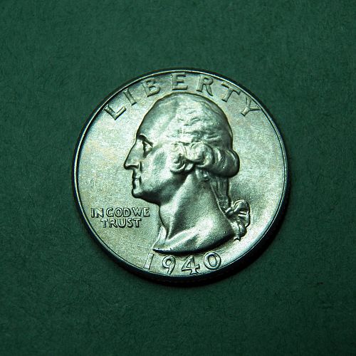 1940 P Washington Quarter Uncirculated Coin   24g