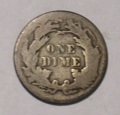 1888 P Seated Liberty Dime in circulated condition