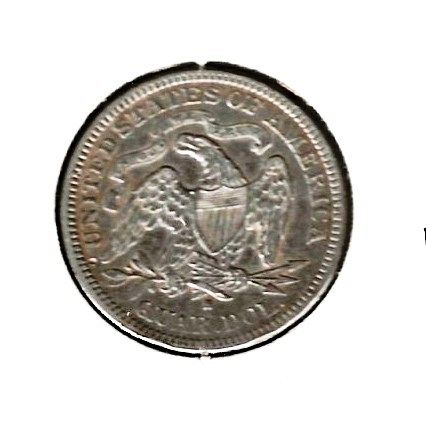 1876 "S" Seated Liberty Quarter***AU***