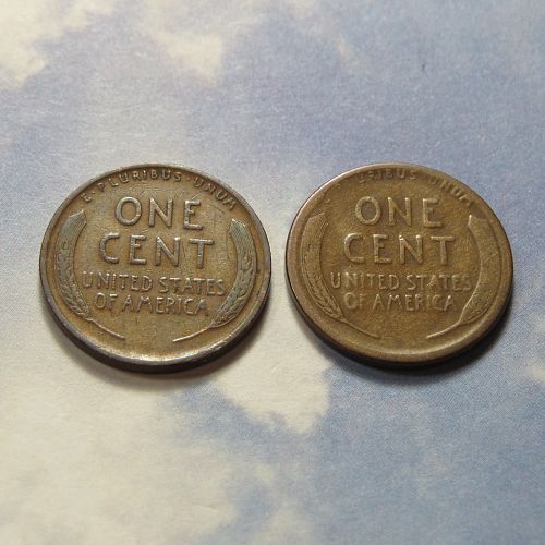1921-P & 1921-S LINCOLN WHEAT CENTS (LOT OF 2 COINS) (COMB SHIP~ LOT 1604