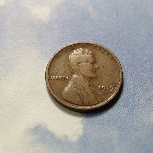 1919-D LINCOLN WHEAT CENT  (COMB SHIP~ LOT 1497