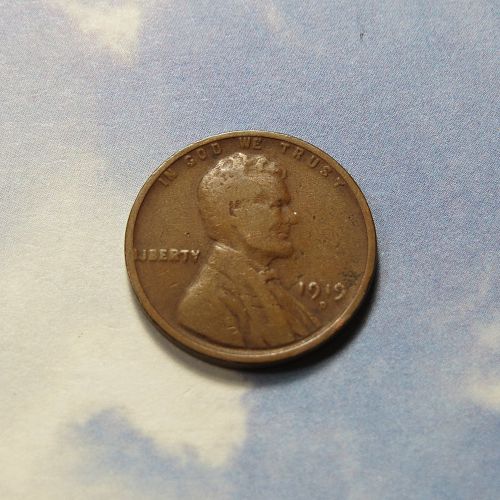 1919-D LINCOLN WHEAT CENT  (COMB SHIP~ LOT 1497