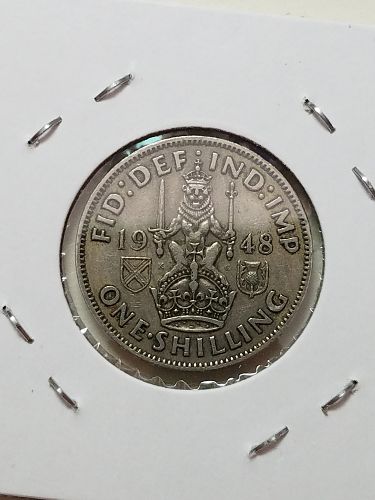 1948 UK 1 Shilling George VI Scottish crest with IND:IMP United Kingdom Great Britain