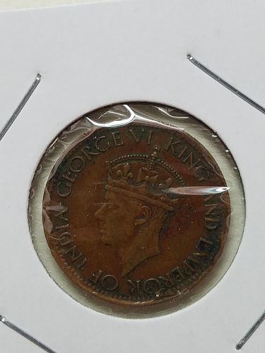 1942 Sri Lanka Ceylon One Cent 1 George VI