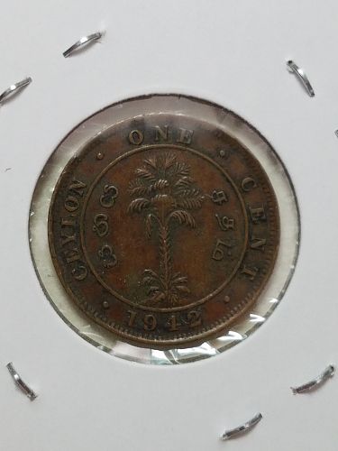 1942 Sri Lanka Ceylon One Cent 1 George VI
