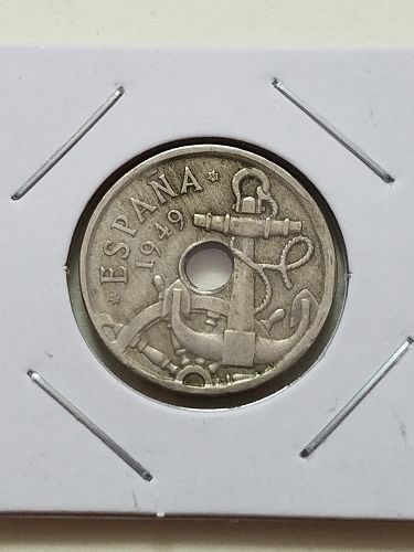 1949 1956 Spain 50 Centimos Cents Arrows up Spanish Espana