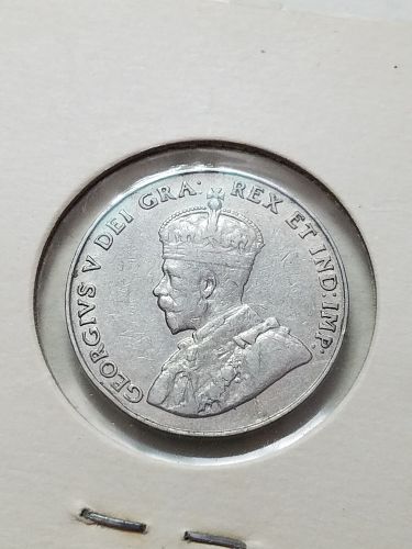 1935 Canada 5 Cents King George V 5th Low Mintage Mint