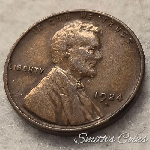 1924 D ~ Lincoln Wheat Cent ~ VF