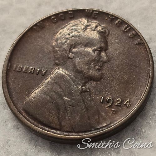 1924 D ~ Lincoln Wheat Cent ~ VF-30