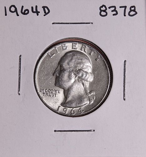 1964 D WASHINGTON QUARTER #8378
