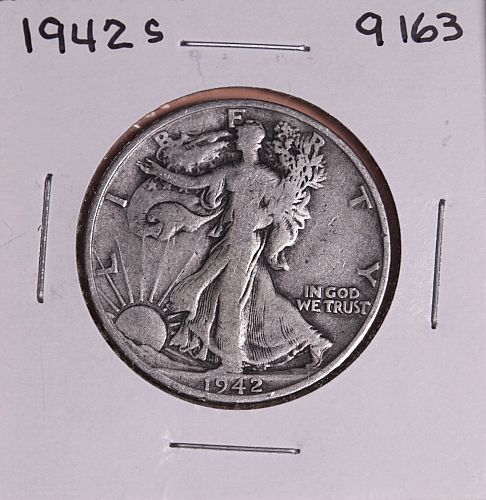 1942 S WALKING LIBERTY HALF DOLLAR #9163