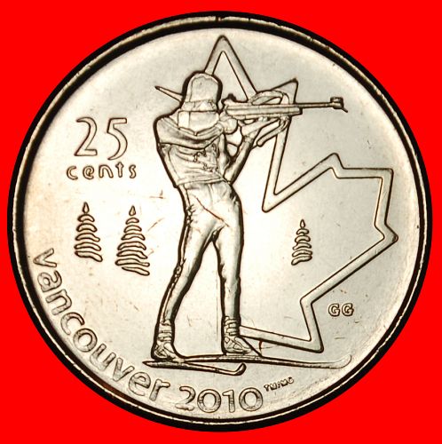 Ⰶ RIFFLE 2010: CANADA ★ 25 CENTS 2007 UNC MINT LUSTRE! ELIZABETH II (1953-2022)