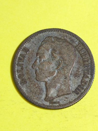 1945 Venezuelan 1 Bolivar - Silver