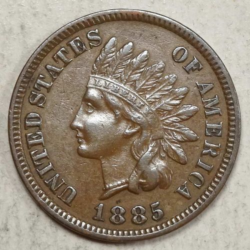 1885 Indian Cent, Choice Extremely Fine     0904-07