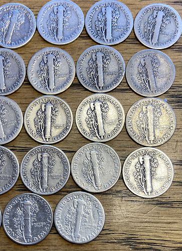 Complete year set mercy dimes.  All mints represented. From AG to XF condition