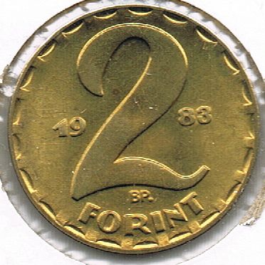 2 Forint, Hungary, 1983