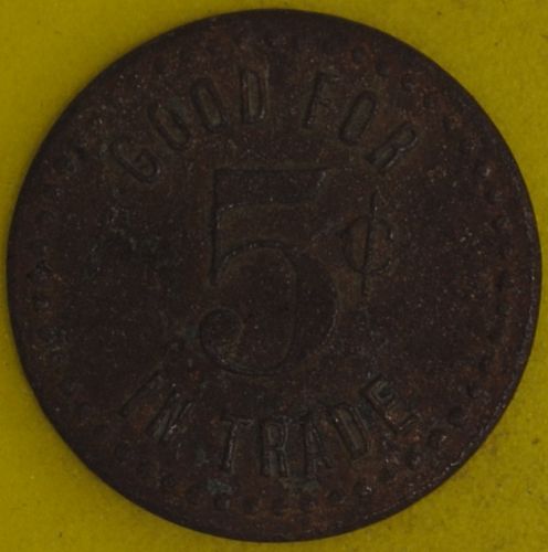 Walter Kish, 533 W. Chicago Ave., Chicago., Good For 5¢ In Trade