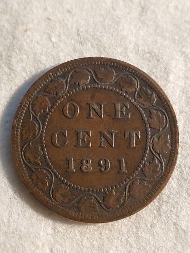 1891 Canadian 1 Cent