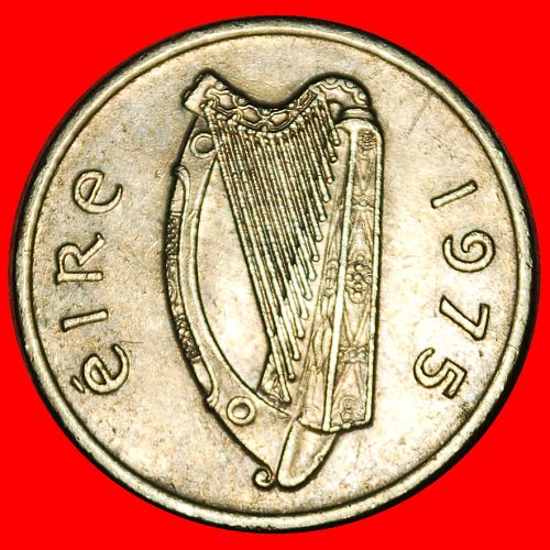 Ⰶ GREAT BRITAIN (1969-1990): IRELAND ★ 5 PENCE 1975 BULL!