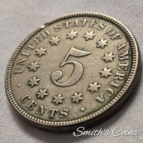 1869 ~ Shield Nickel ~ Net VG