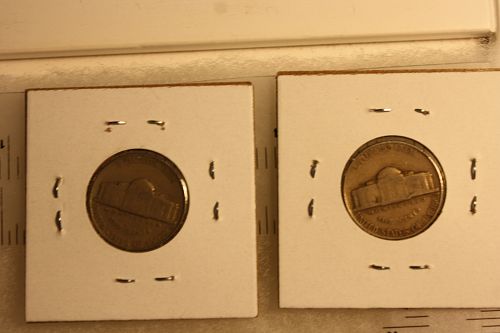 Two 80 Year Old Plus Jefferson Nickels 1944D and 1940.