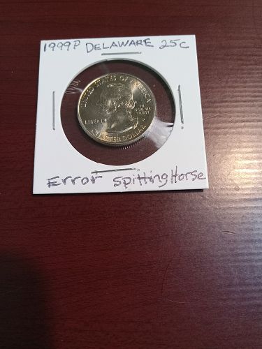 1999P State Quarter full spitting Horse Error coin
