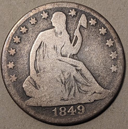 1849-O Seated Liberty Half