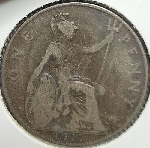 United Kingdom 1 Penny 1917 VG