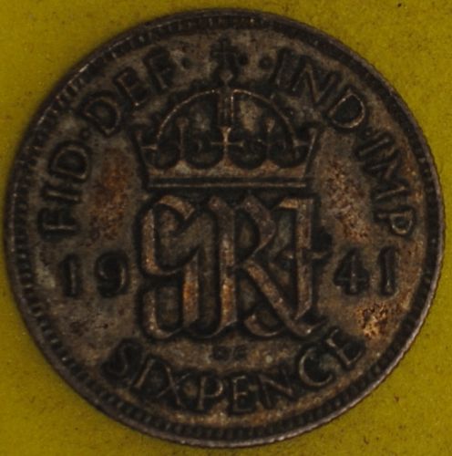 1941 Great Britain Sixpence VF #6