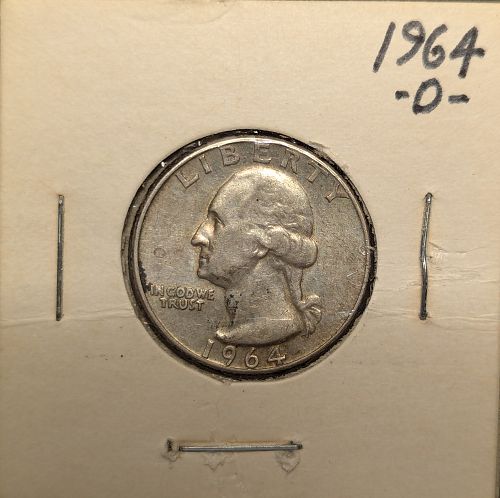 1964-D Washington Quarter - NICE Shape!